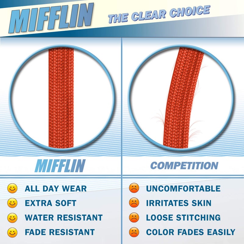 Mifflin-USA Flat Lanyards for ID Badges (Orange, 36 Inch, 25 Pack), Comfortable Neck Straps - Image 2
